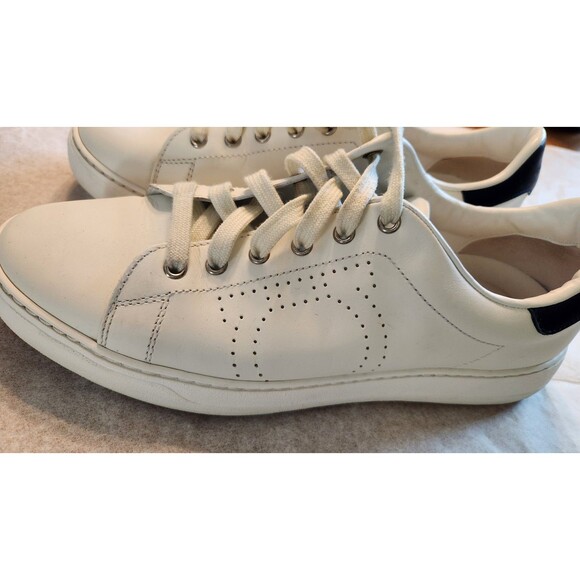Men\'s Salvatore Ferragamo Pierre White Leather Sneakers 9.5M 9 1/2M main image 8